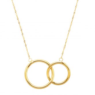 9ct Gold Interlocking Rings Pendant