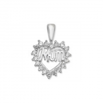 Sterling Silver Mum Pendant