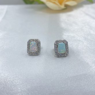 Opal Cluster Earrings