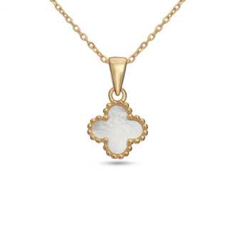 Gold Plated Quatrefoil Clover Necklace