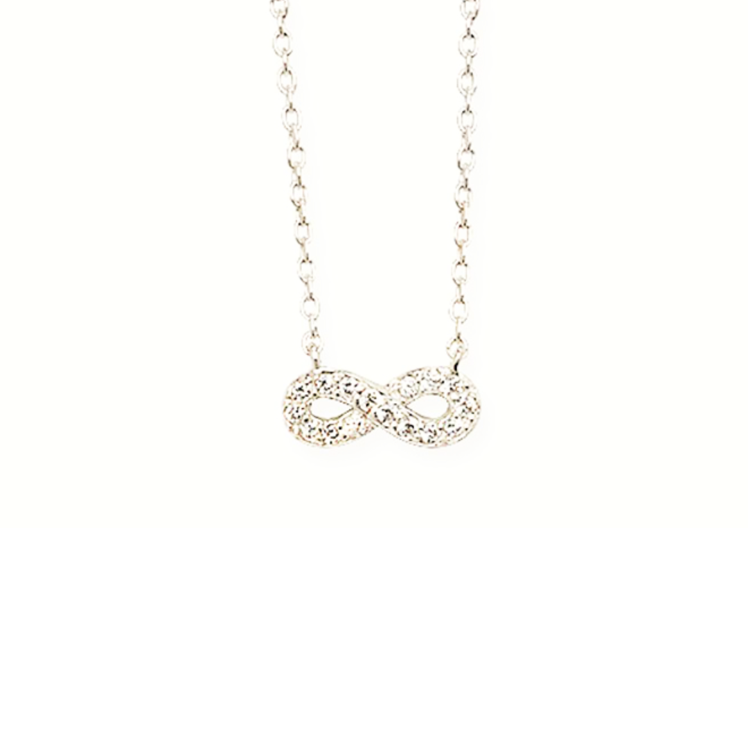 Sterling Silver Dainty Infinity Necklace