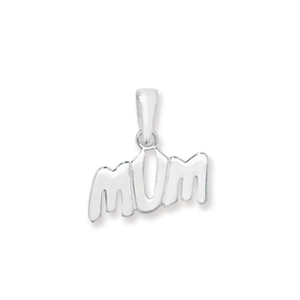 Sterling Silver Plain Mum Pendant