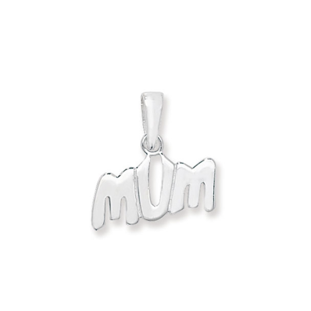 Sterling Silver Plain Mum Pendant