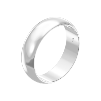 Sterling Silver Gents Plain Wedding Band - 5mm