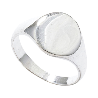 Sterling Silver Plain Signet Ring
