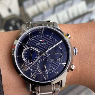 Tommy Hilfiger Navy Chronograph Gents Silver Watch