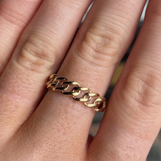 9ct Gold Chain Link Ring