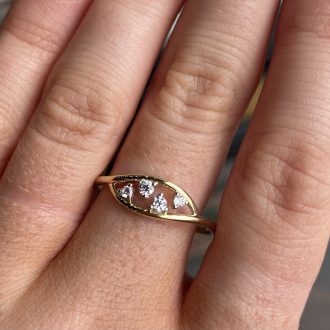 9ct Gold “Willow Leaf” Ring