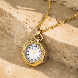 Bulova Rubaiyat Gold Pendant Necklace