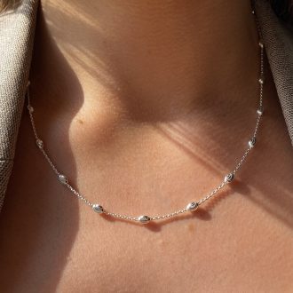Sterling Silver Beaded Necklet