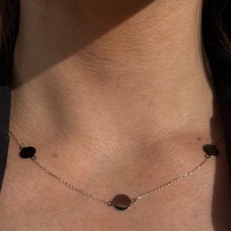 9ct Golden Disc Necklace