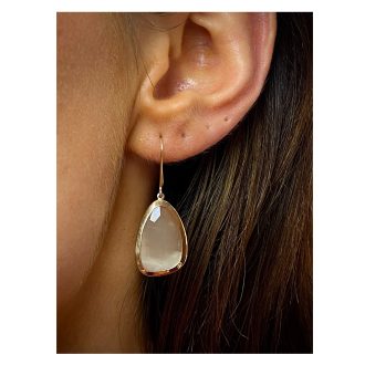 White Tigers Eye Drop Earrings