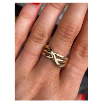 Triple Row Twist Ring