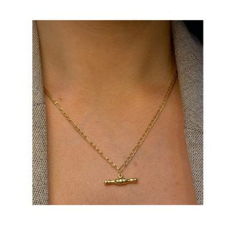 9ct Gold Figaro T-Bar Chain