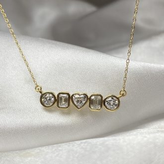 The “Amora” Five Stone Lab Grown Diamond Pendant