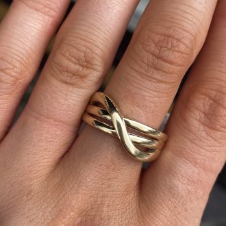 Triple Row Twist Ring