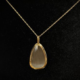 White Tigers Eye Pendant