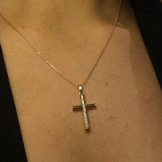9ct “Gold Thread” Cross