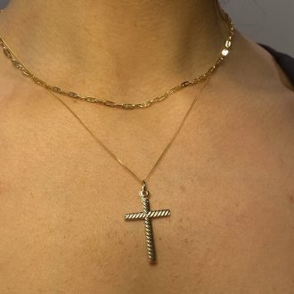 9ct Gold Rope Cross
